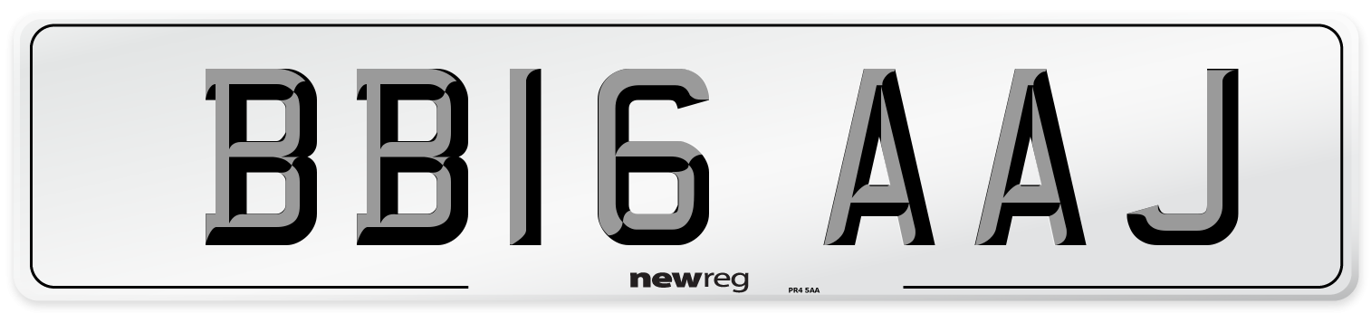 BB16 AAJ Number Plate from New Reg